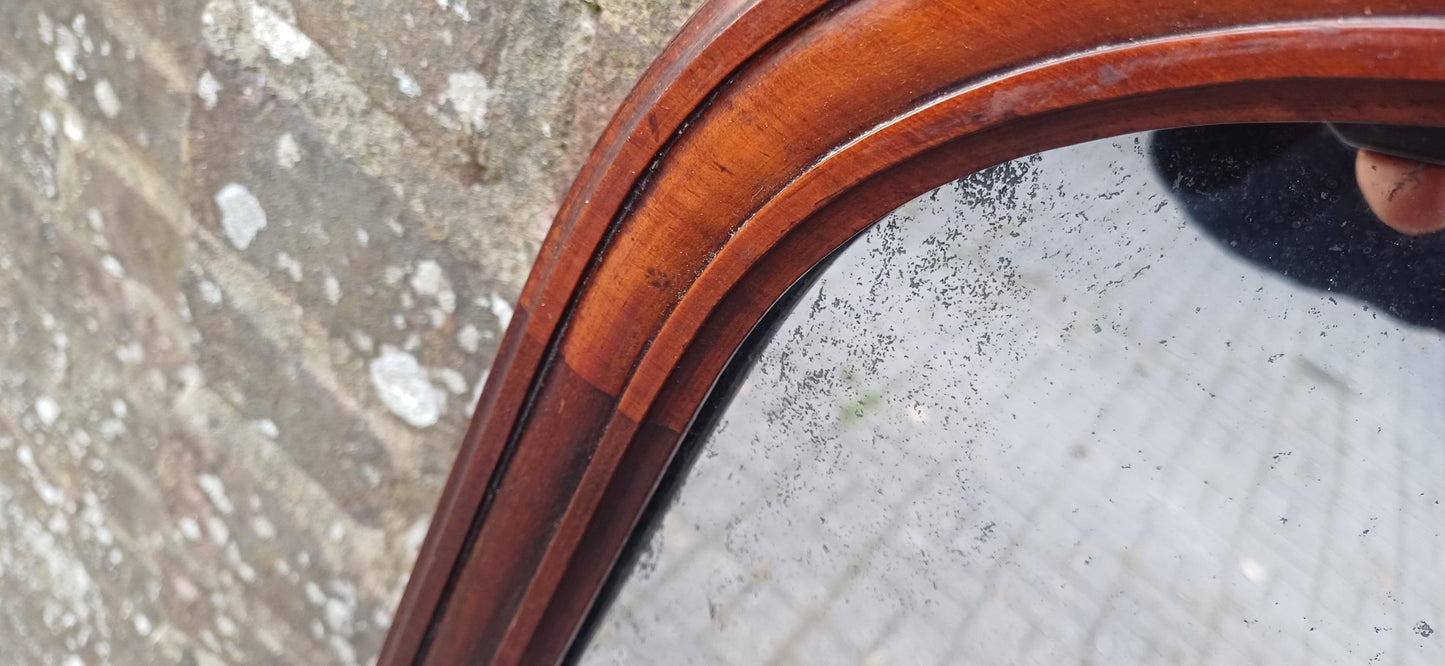 Huge Antique Mahogany Wall Mirror Vintage Overmantel Arched Mirror Original Glass Hallway Living Room Bedroom Bathroom FREE HAND Delivery