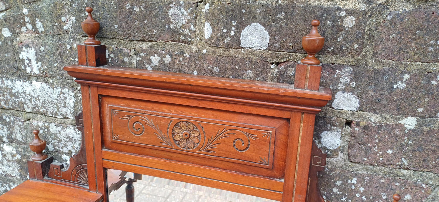 Antique Victorian Mahogany Wall Mirror 7 Mirrors Ornate Carved Pediment Vintage Display Hallway Mirror 19th Century Decor FREE HAND Delivery