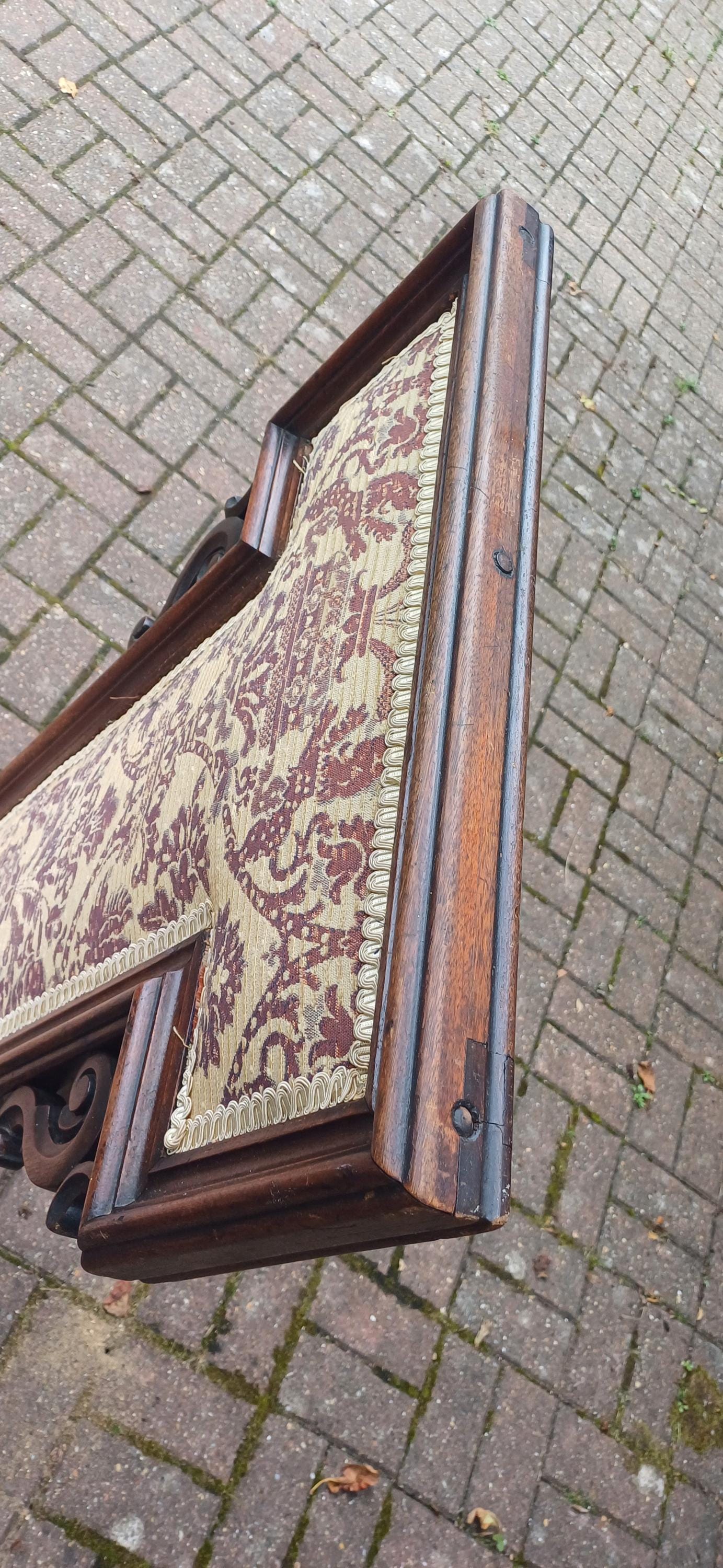 Antique Victorian Aesthetic Movement Nursing Chair with Ornate Carved Scrolls & T-Shaped Upholstered Back c1870s Mahogany FREE HAND Delivery