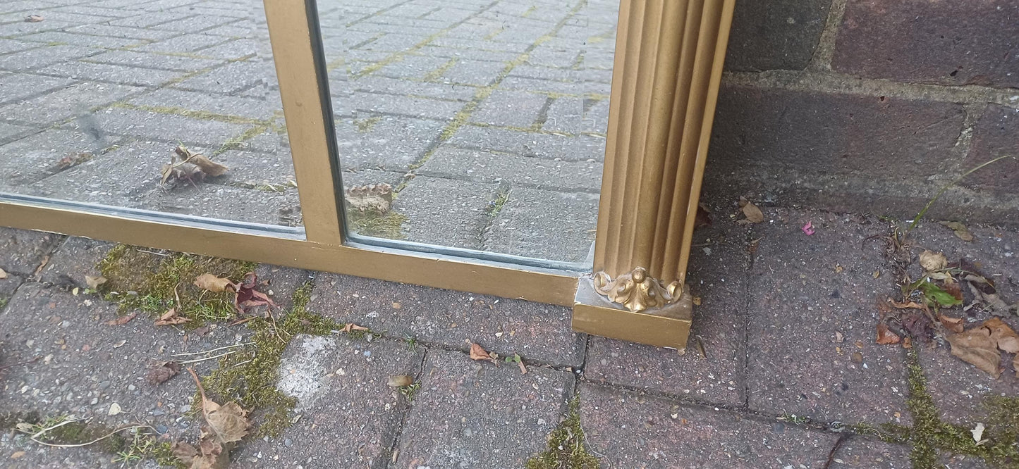 Large Antique Gilt Overmantel Mirror Vintage Regency Style Gold Painted Fireplace Mirror Wall Mirror FREE HAND Delivery 115 x 70cm