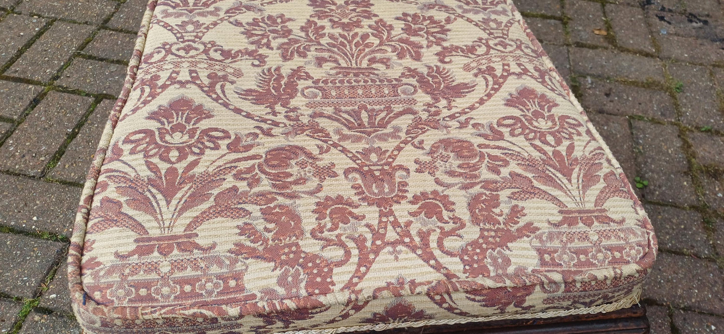 Antique Victorian Aesthetic Movement Nursing Chair with Ornate Carved Scrolls & T-Shaped Upholstered Back c1870s Mahogany FREE HAND Delivery