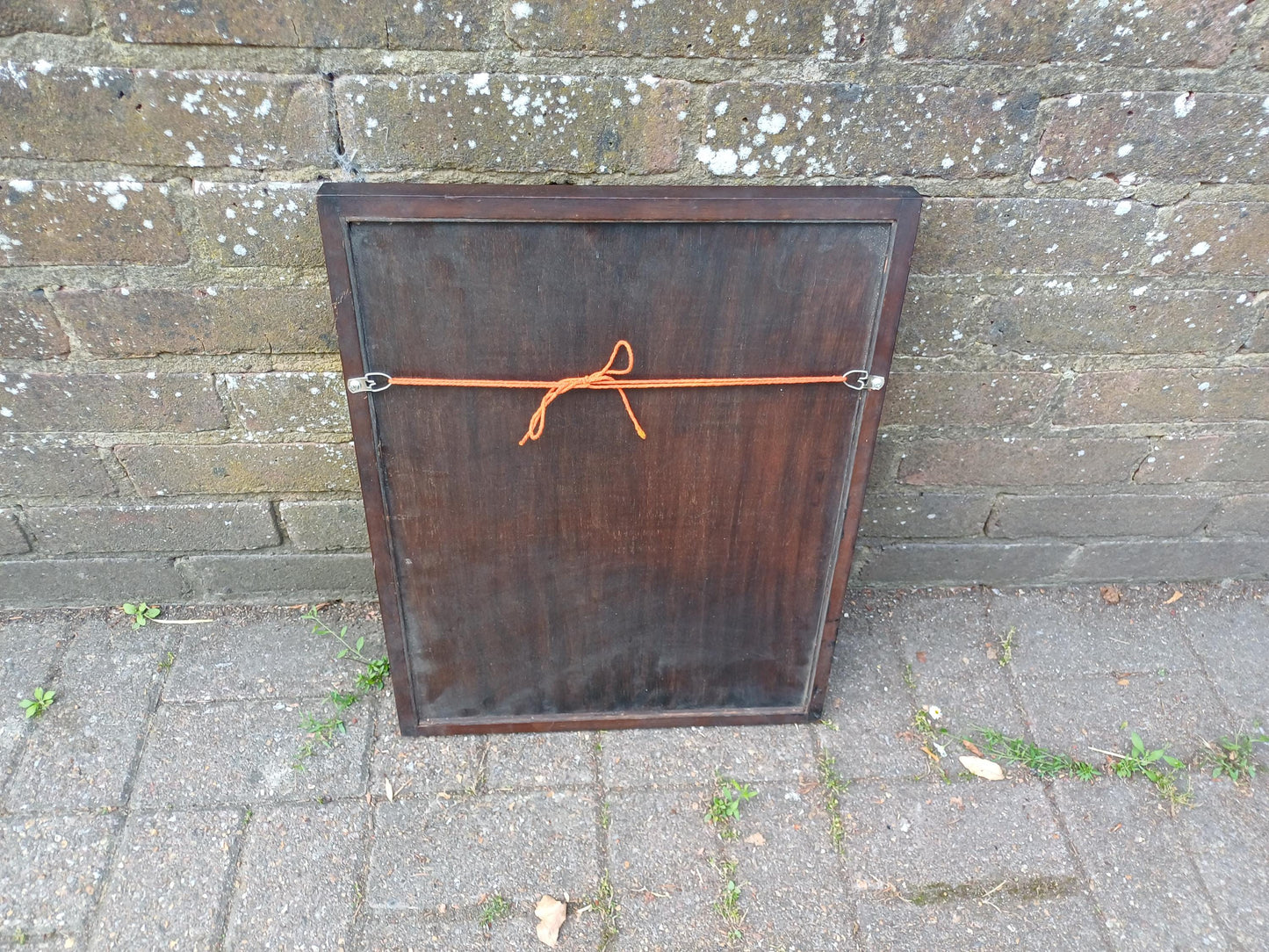 Vintage Antique Mahogany Rectangular Wall Mirror Ideal Bathroom, Hallway etc, Good Condition Glass