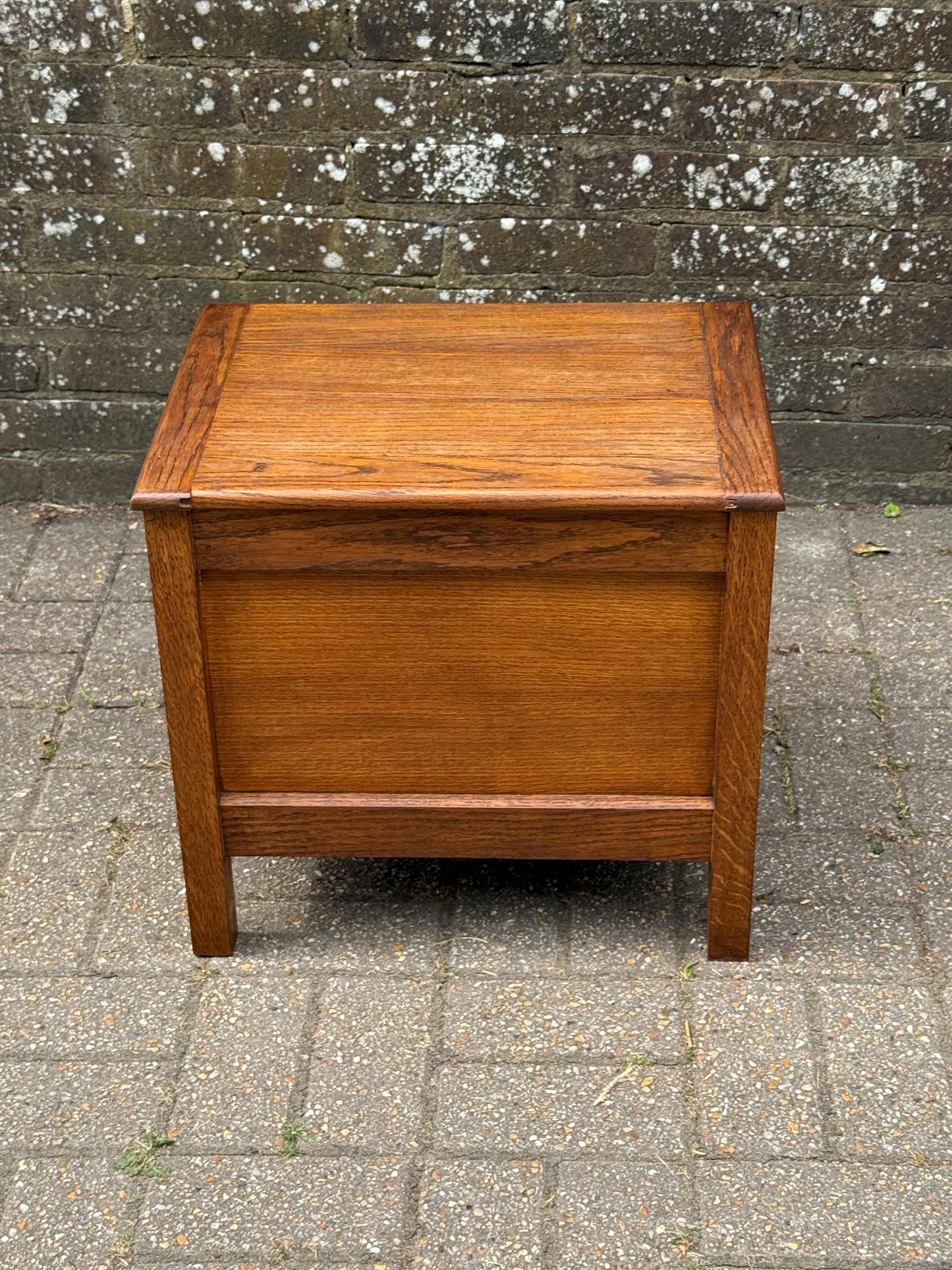 Vintage 1940s Oak Wooden Storage Box – Signed & Dated 1947 - early mid century design, lovely simple lines, toy box, vintage storage box