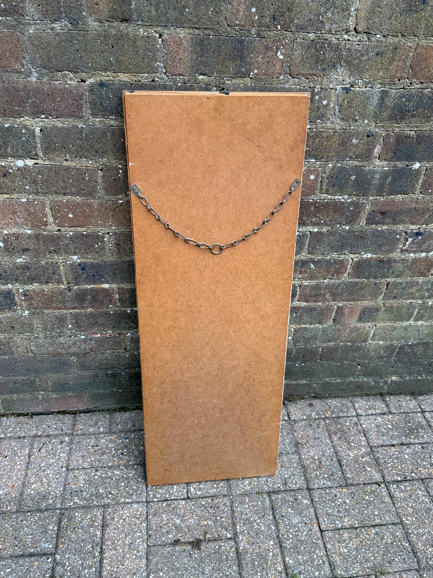 Quality vintage gold painted wooden mirror, large rectangular retro mirror, heavy quality wooden mirror with gold antique finish