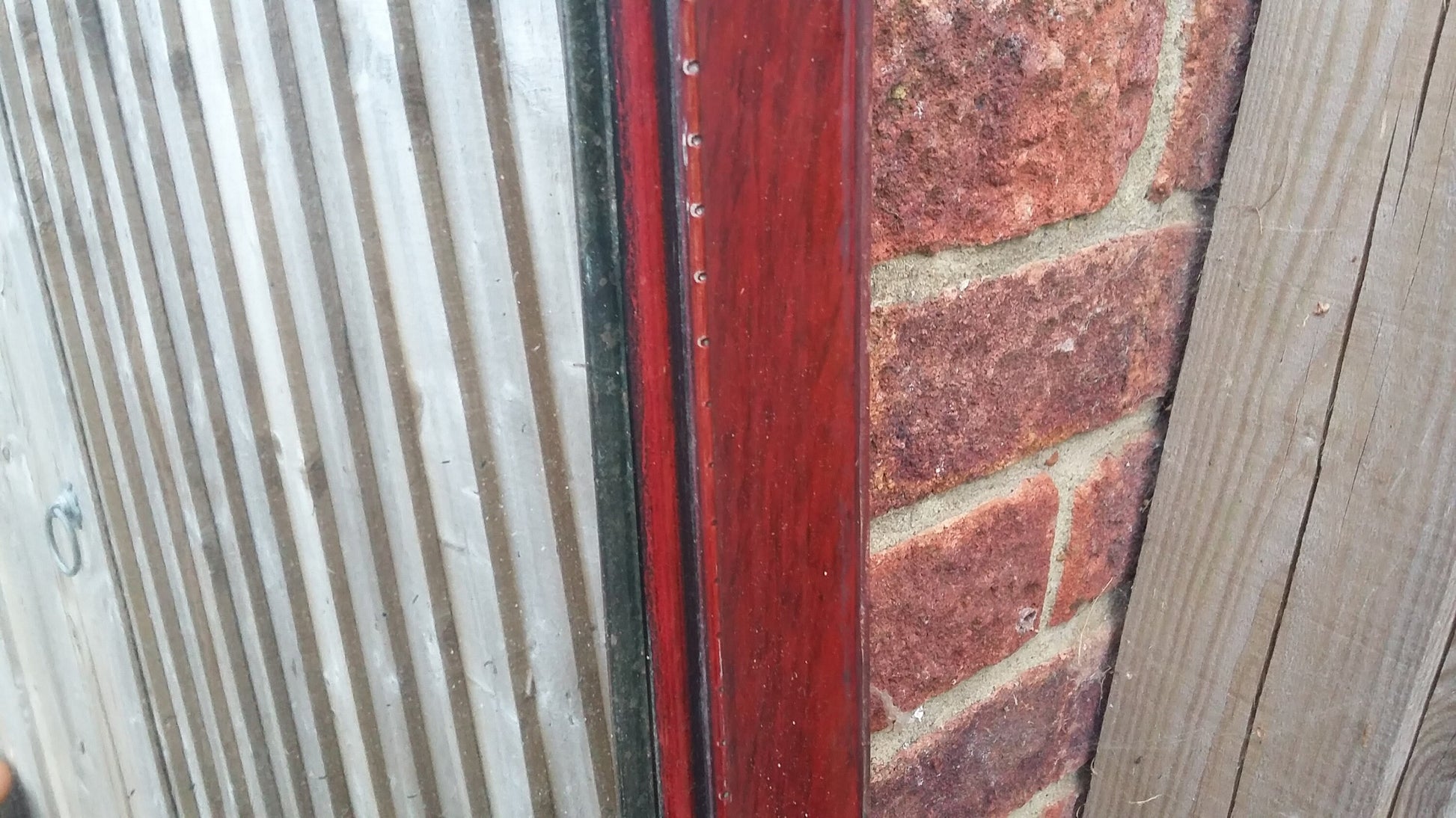 Large Dark Maroon Crimson Vintage Wall Mirror