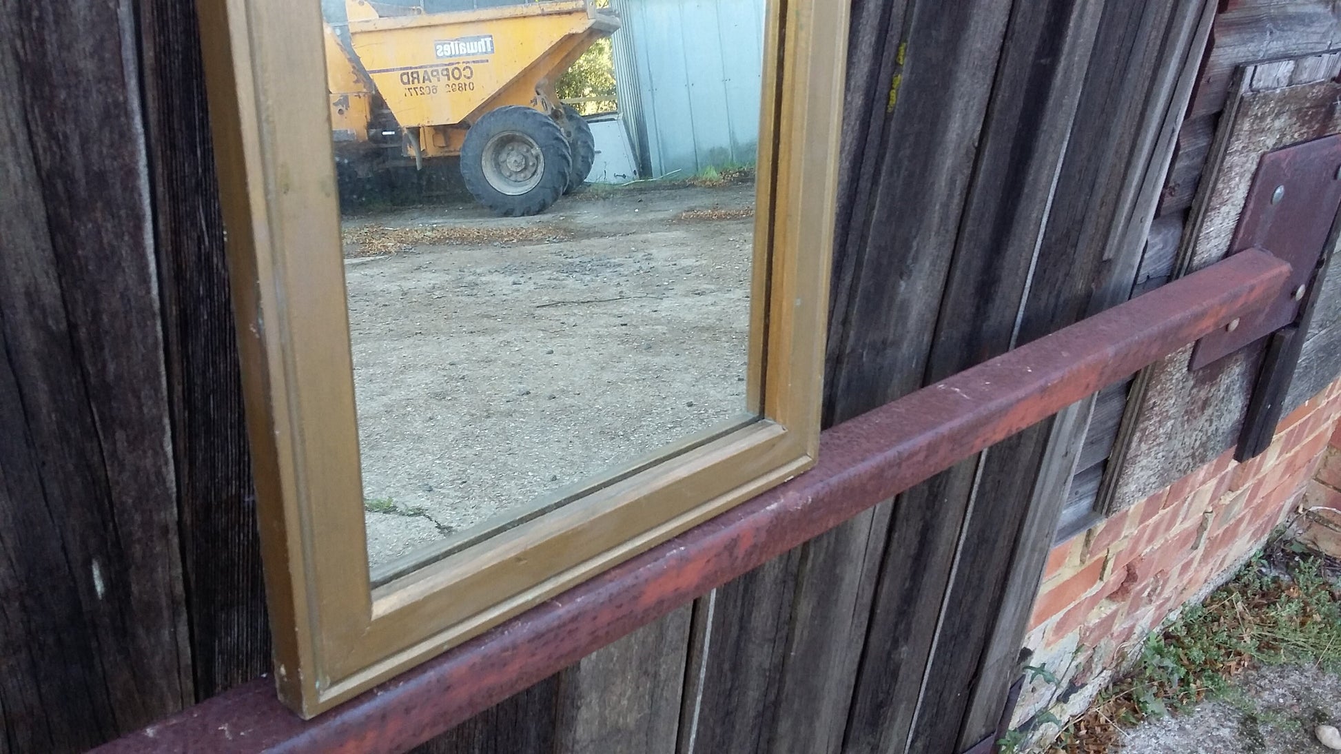 Vintage Solid Wood Gold Gilt Mirror.