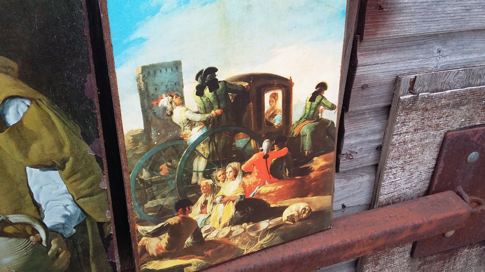 3 Quirky Vintage Masterpiece Prints on Thick Board