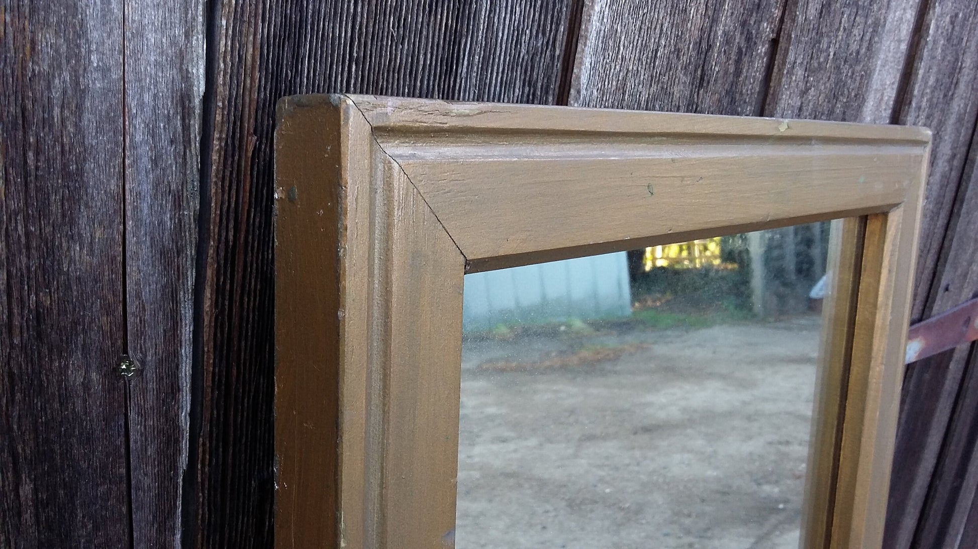 Vintage Solid Wood Gold Gilt Mirror.