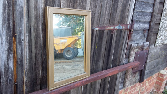 Vintage Solid Wood Gold Gilt Mirror.
