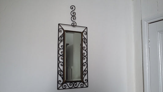 Vintage Metal Quirky Retro Mirror.