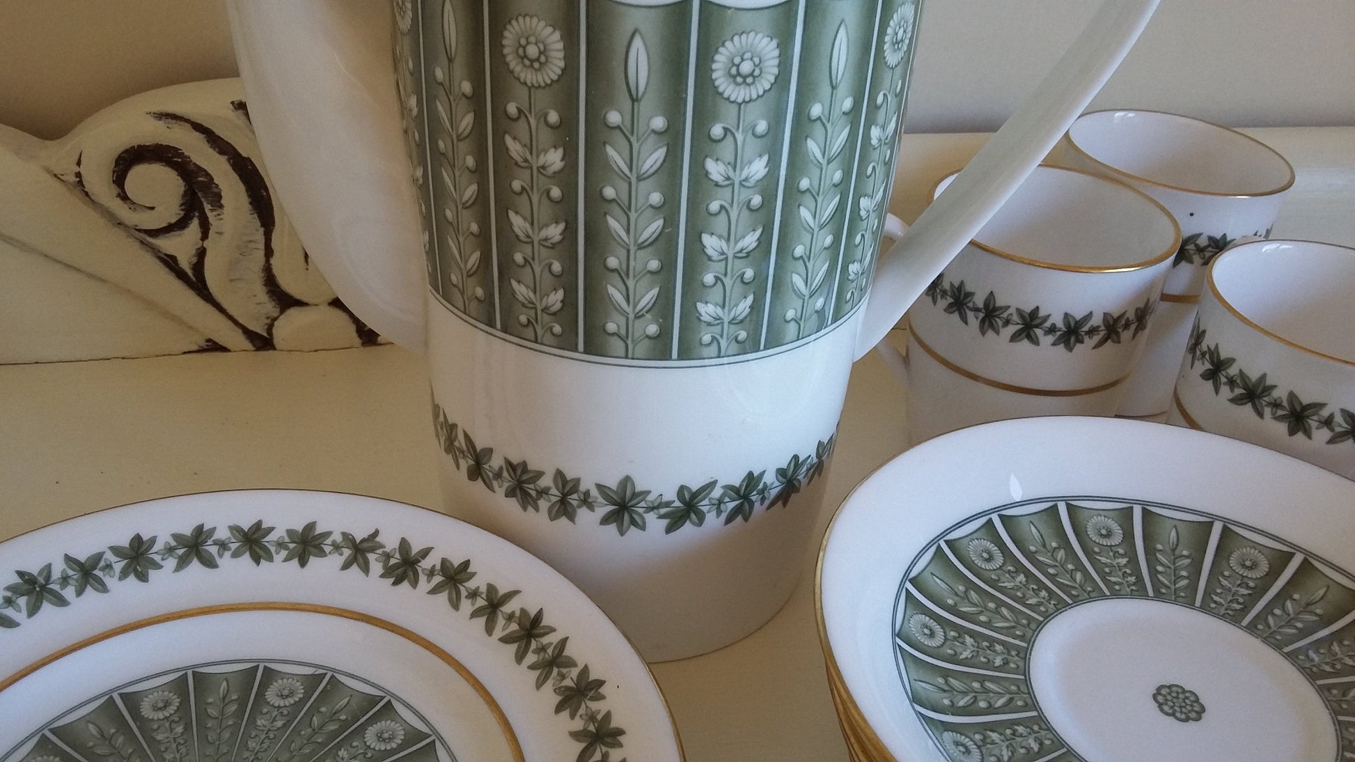 Spode Provence Coffee Set Service Bone China.