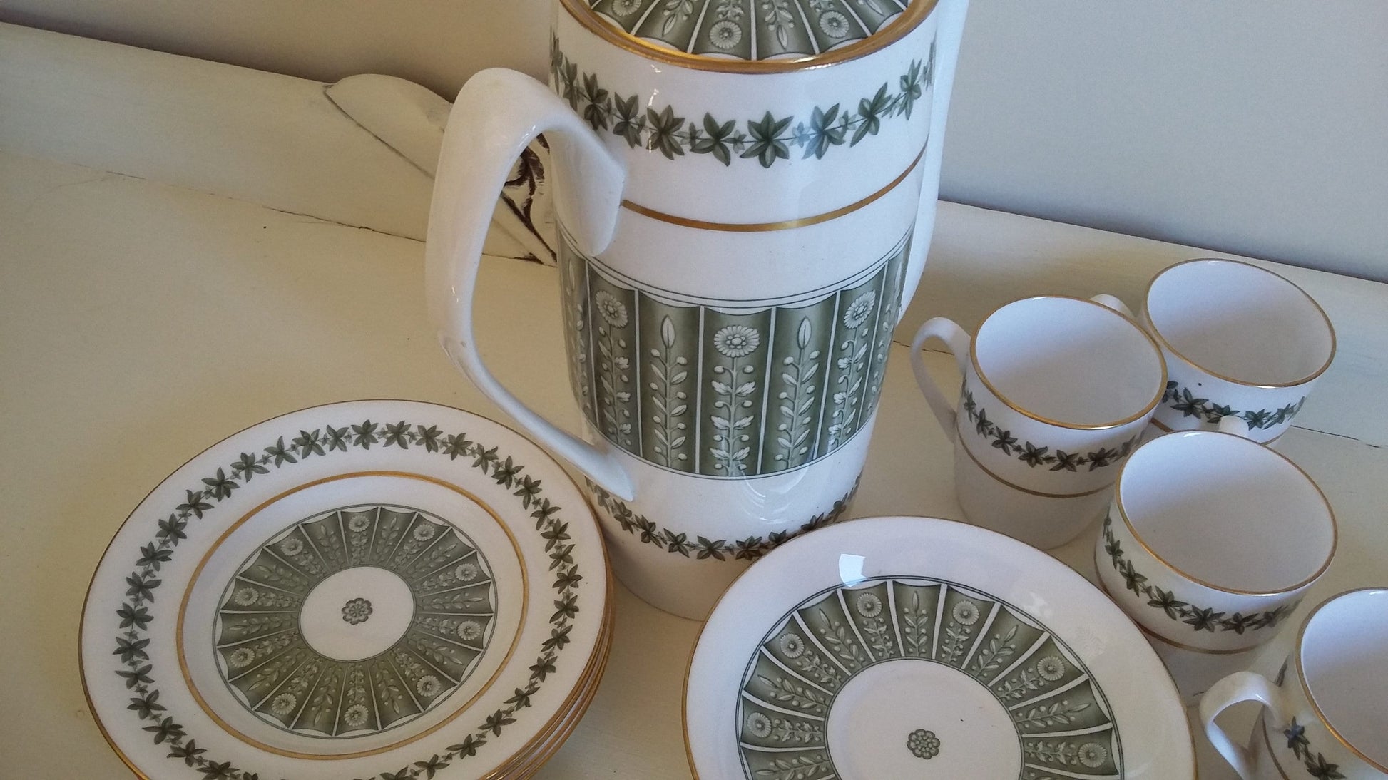 Spode Provence Coffee Set Service Bone China.