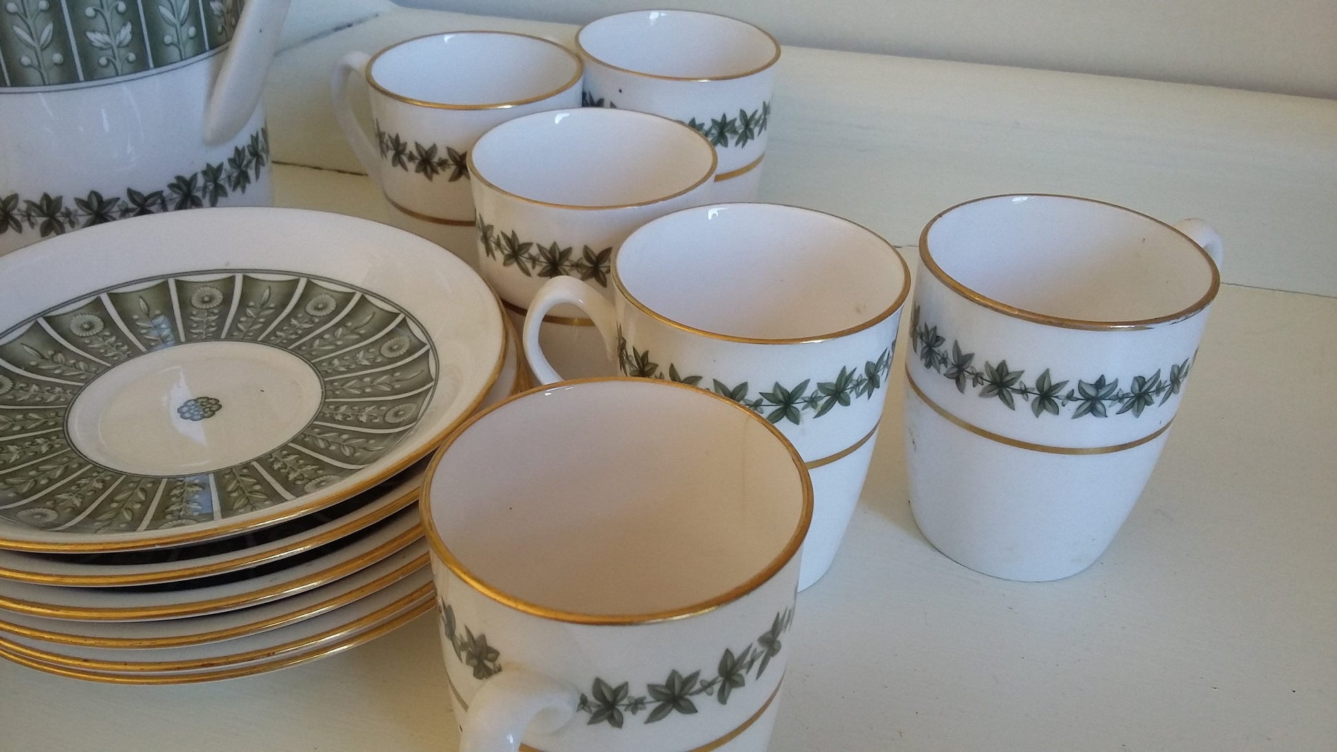 Spode Provence Coffee Set Service Bone China.