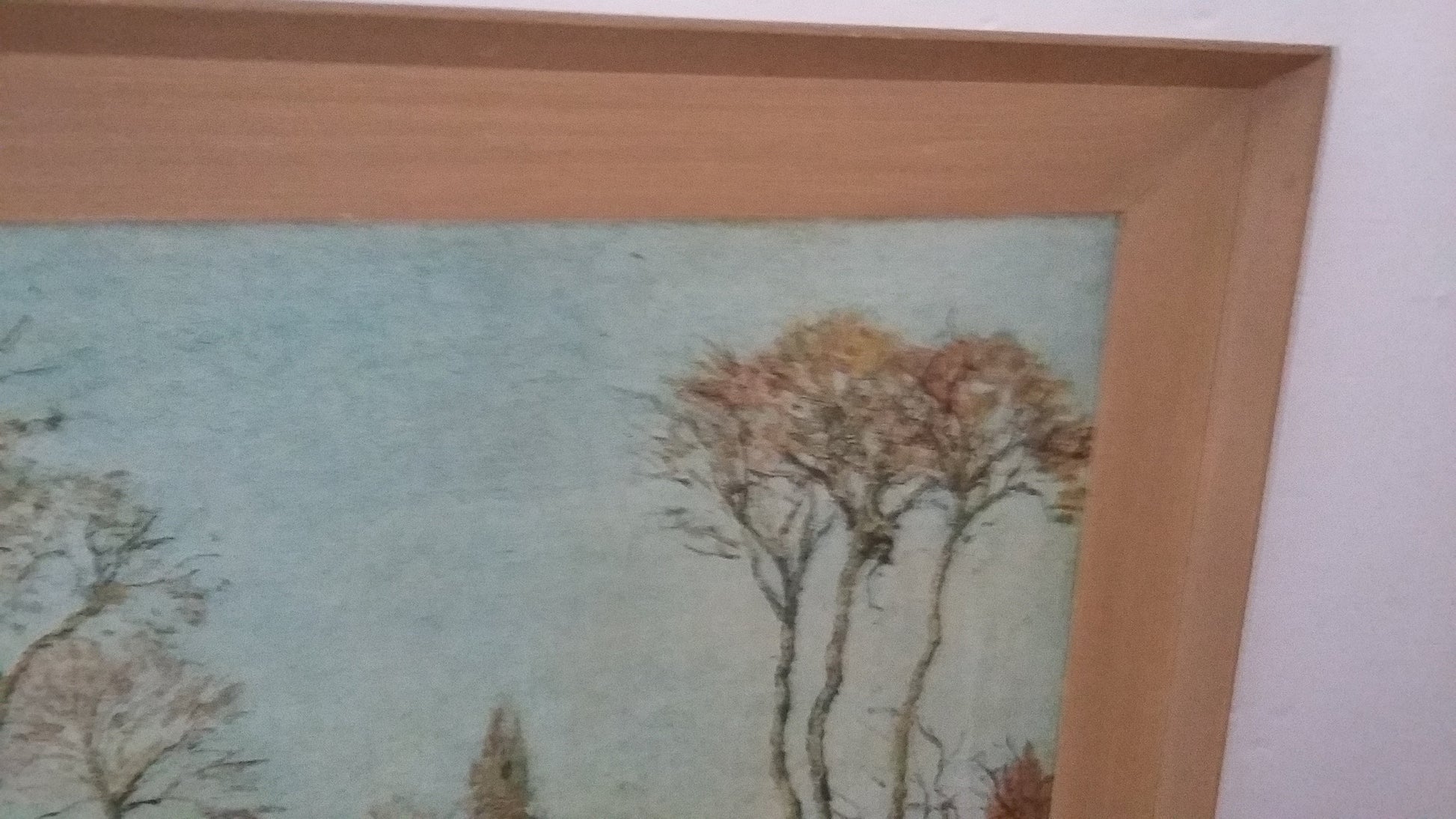 Very Large Vintage Pissaro 1960’s Print ‘The Edge of The Village’ Impressionism
