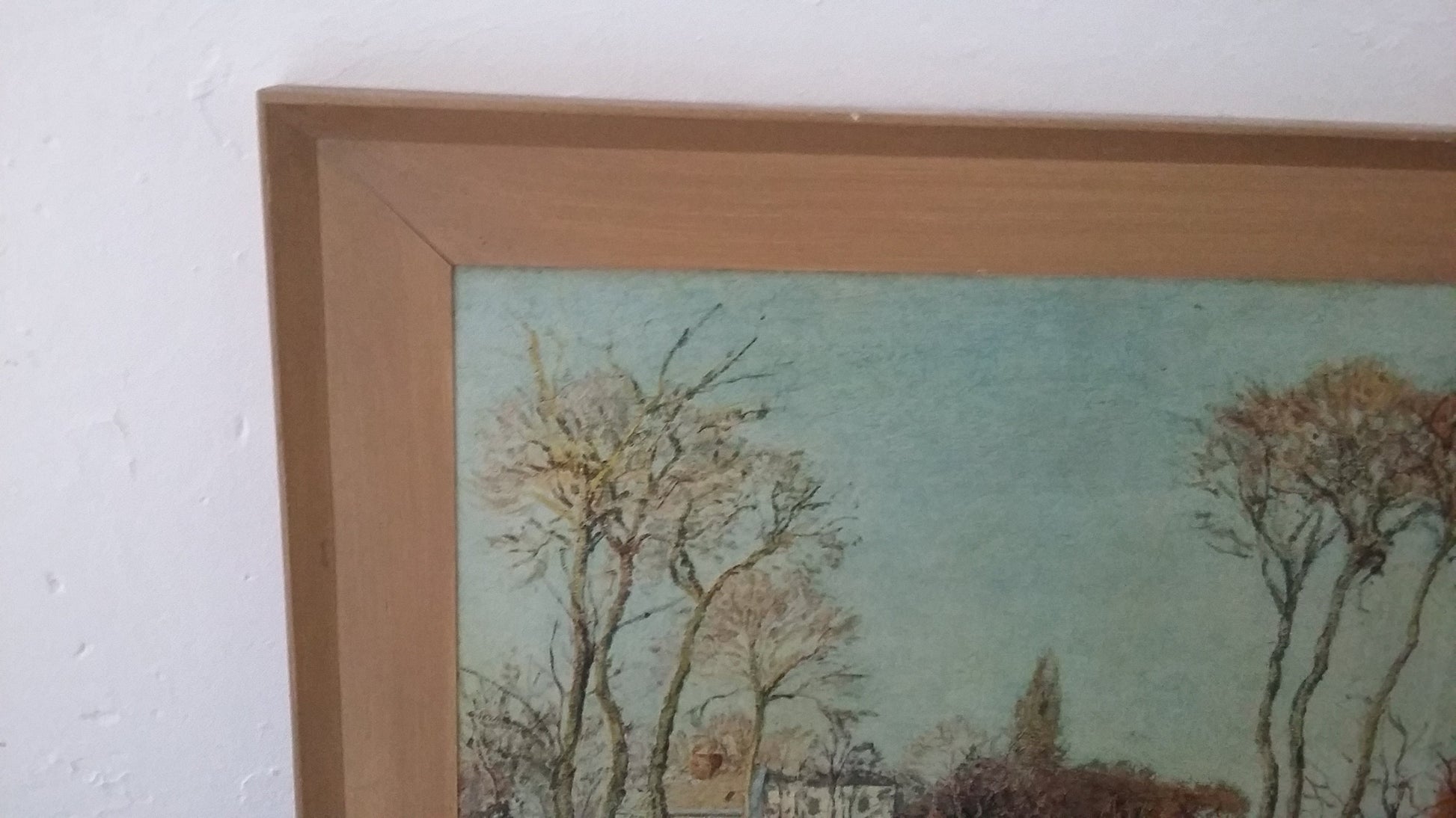 Very Large Vintage Pissaro 1960’s Print ‘The Edge of The Village’ Impressionism