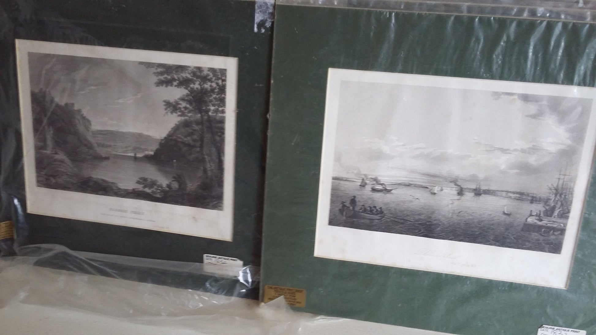 12 Vintage North American Prints Architecture Buildings Lake River Water Bridge Engravings Colour incl New York Philadelphia