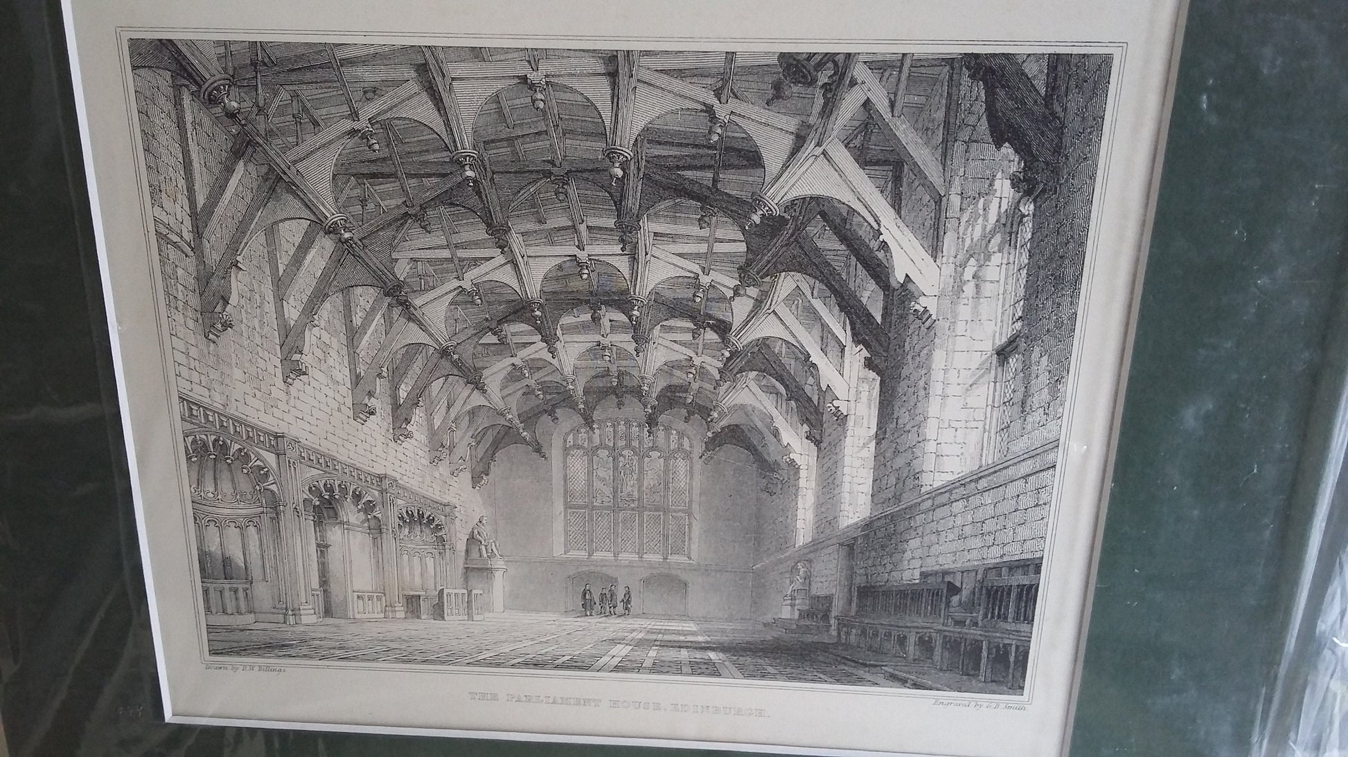 Large Genuine Vintage Mounted Engraved Prints Architecture Castle Chapel Church Cathedral Places of Interest Scotland