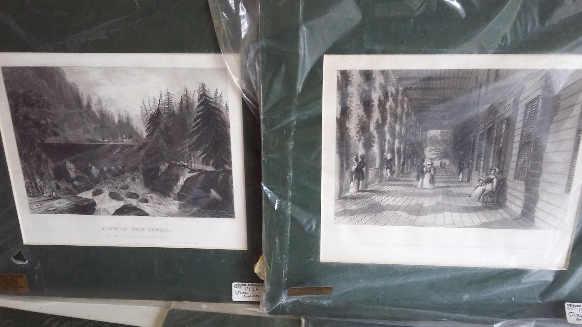 12 Vintage North American Prints Architecture Buildings Lake River Water Bridge Engravings Colour incl New York Philadelphia