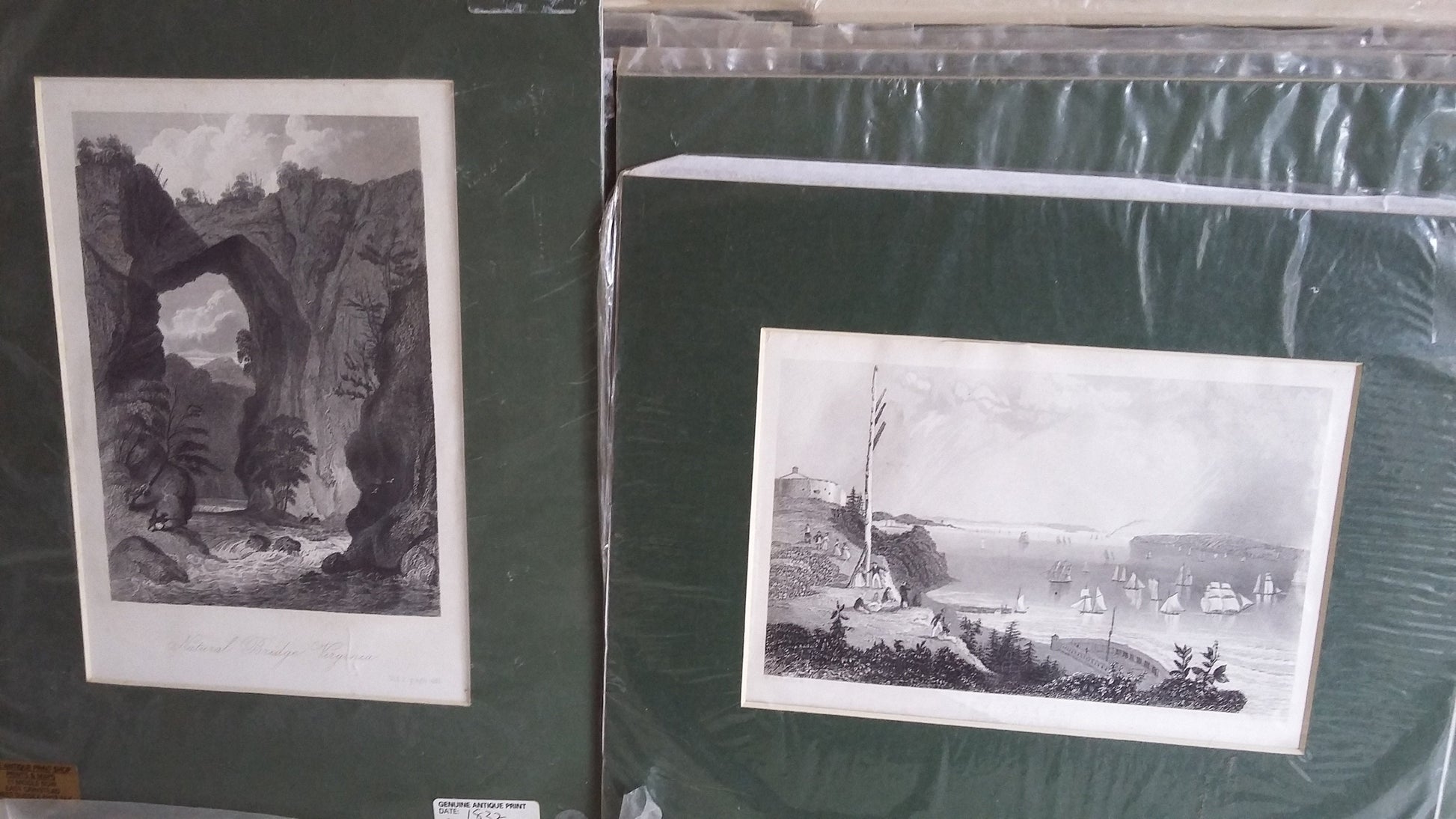 12 Vintage North American Prints Architecture Buildings Lake River Water Bridge Engravings Colour incl New York Philadelphia