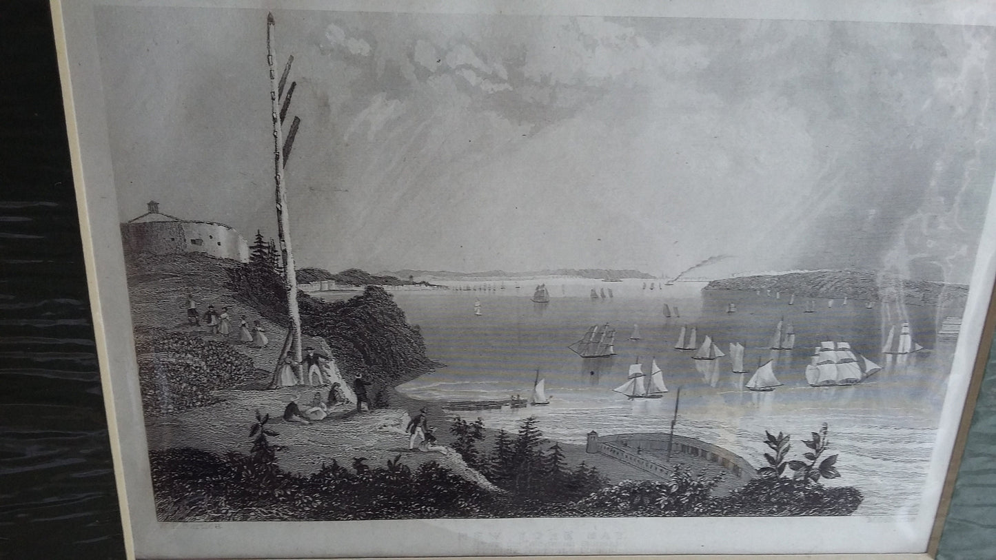 12 Vintage North American Prints Architecture Buildings Lake River Water Bridge Engravings Colour incl New York Philadelphia