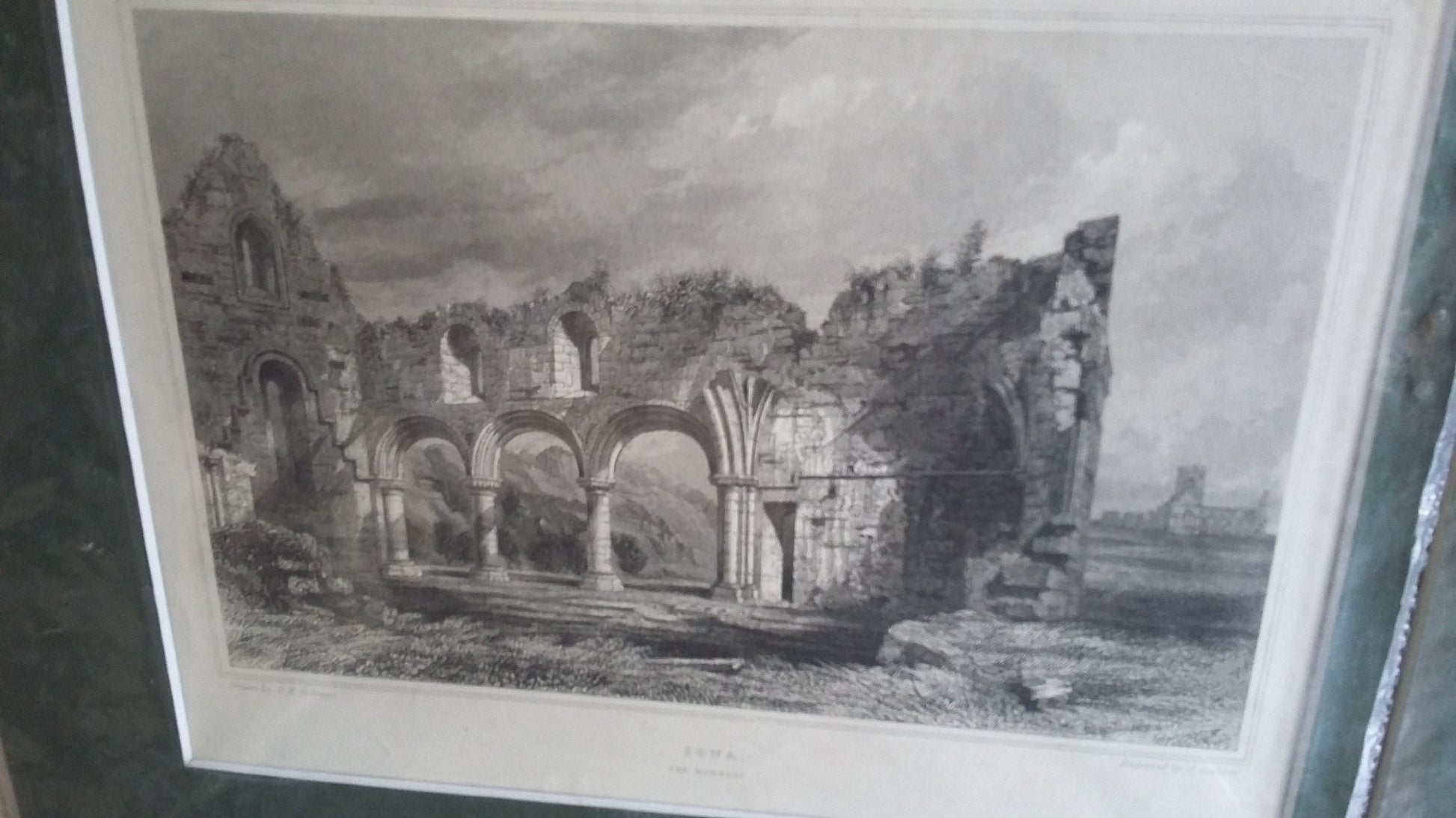 Large Genuine Vintage Mounted Engraved Prints Architecture Castle Chapel Church Cathedral Places of Interest Scotland