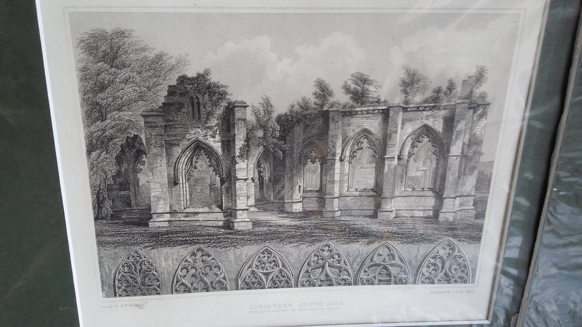 Large Genuine Vintage Mounted Engraved Prints Architecture Castle Chapel Church Cathedral Places of Interest Scotland