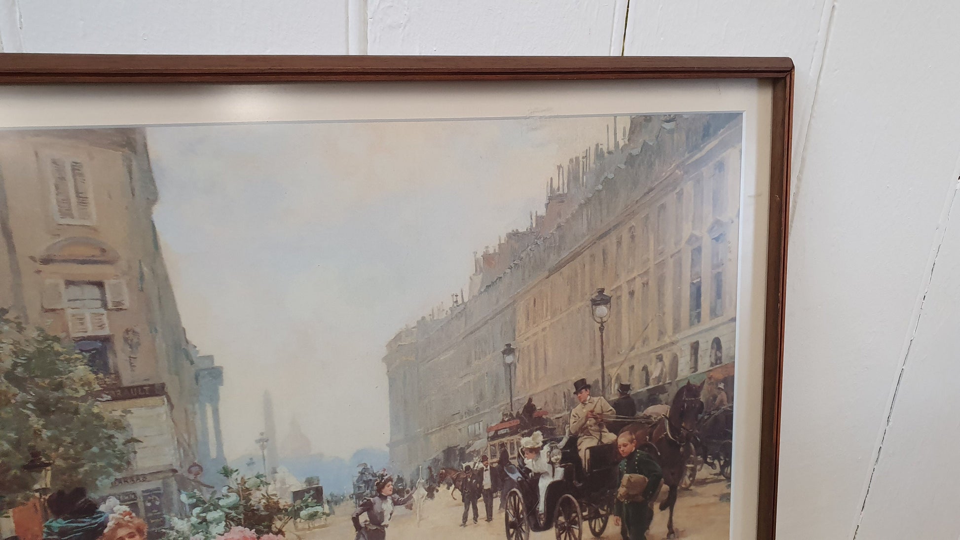 Massive Vintage Retro Print With Perspex Glass Flower Seller Louis de Shyryver 1898