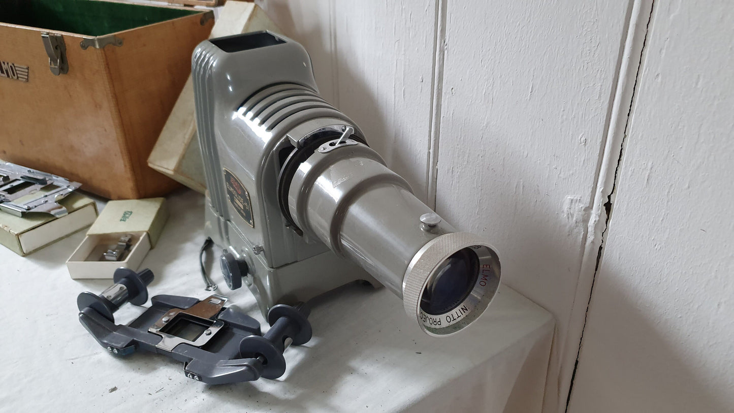 Boxed Elmo Vintage Retro Slide Photo Projector Mid 20th Century