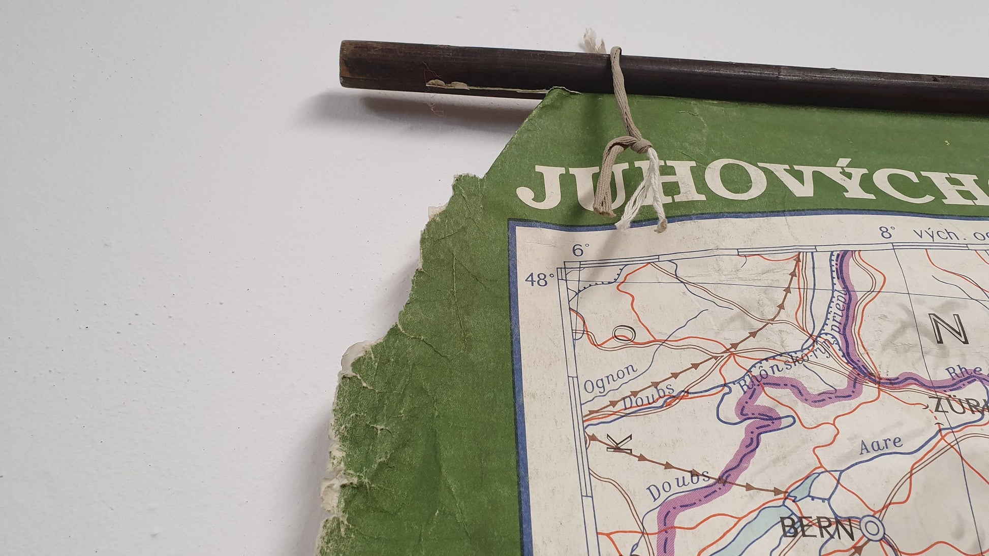 Massive 5 ft x 5 ft Map Roll Up South Eastern Europe Italy Bulgaria Romania Yugoslavia Albania Greece Croatia