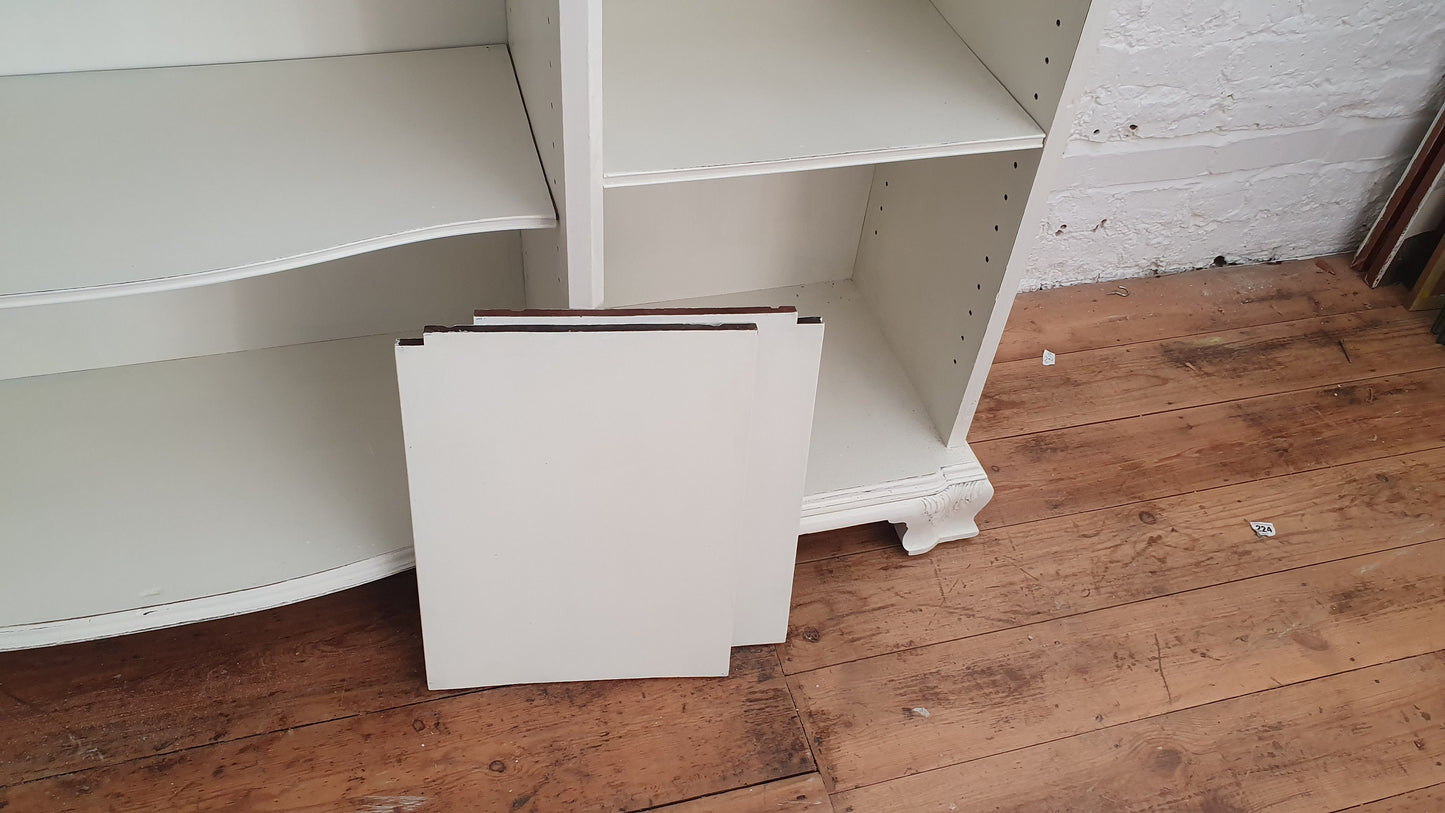 Massive Vintage Mahogany Bookcase Shelves Shop Display From Harrods Adjustable Shelves Hand Painted in Farrow and Ball