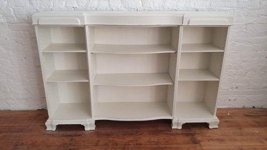 Massive Vintage Mahogany Bookcase Shelves Shop Display From Harrods Adjustable Shelves Hand Painted in Farrow and Ball