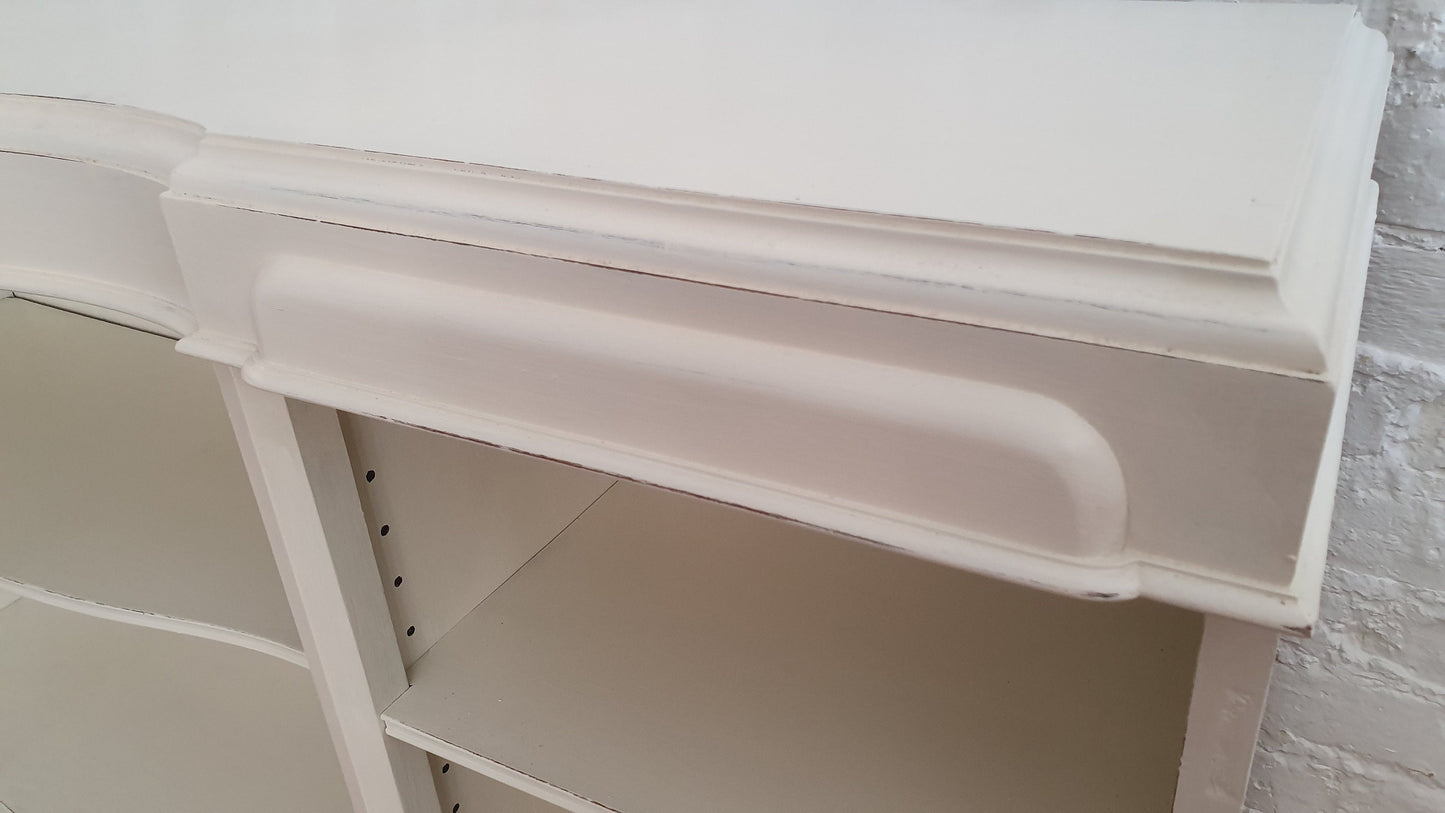 Massive Vintage Mahogany Bookcase Shelves Shop Display From Harrods Adjustable Shelves Hand Painted in Farrow and Ball