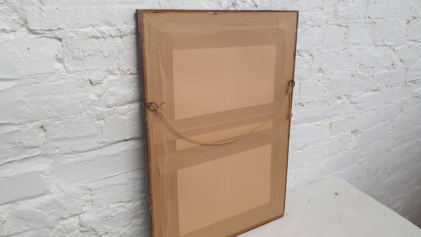 Dark Maroon Vintage Rectangular Mirror