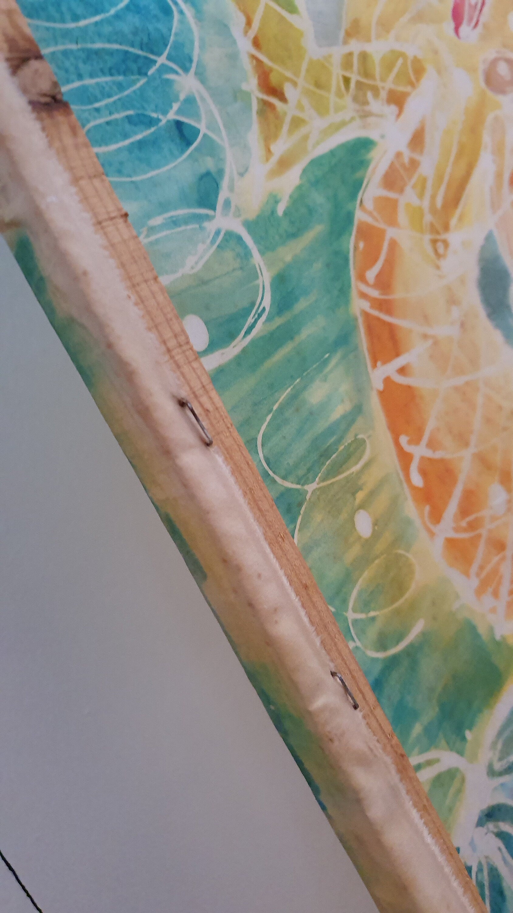 Vintage Print on Silk Dragon