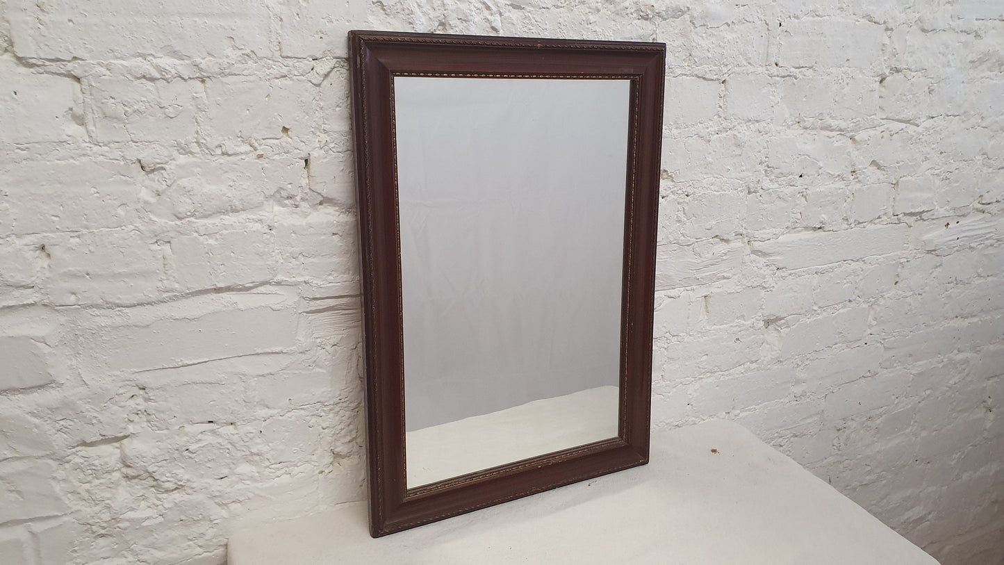 Dark Maroon Vintage Rectangular Mirror