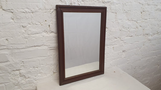 Dark Maroon Vintage Rectangular Mirror