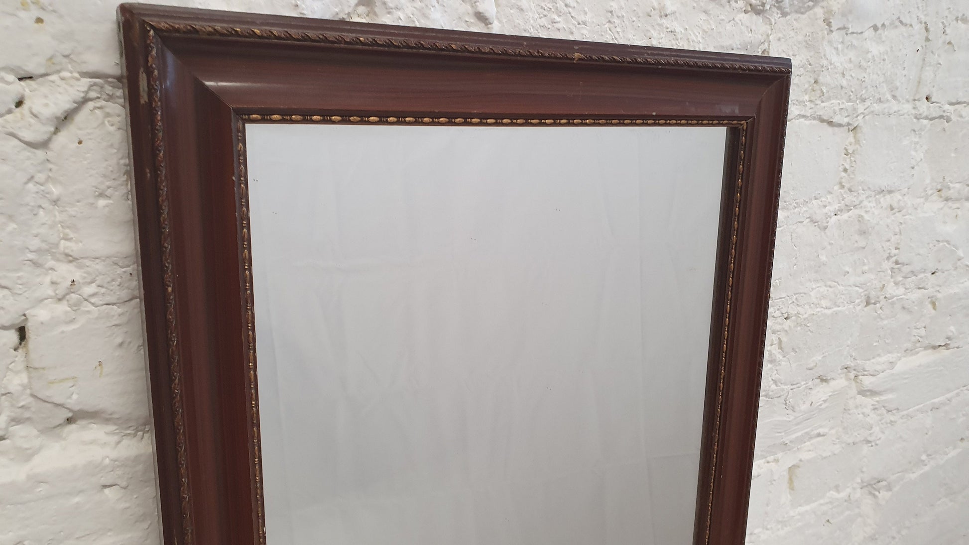 Dark Maroon Vintage Rectangular Mirror