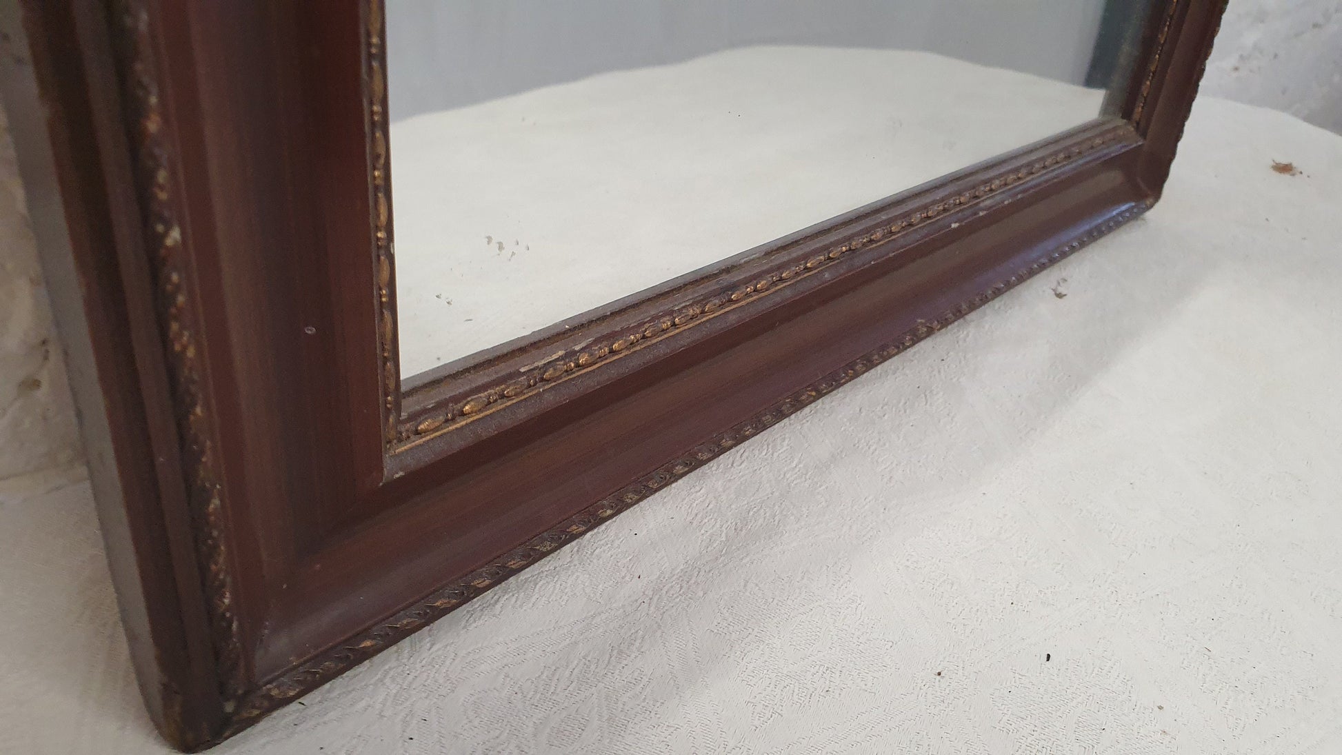 Dark Maroon Vintage Rectangular Mirror