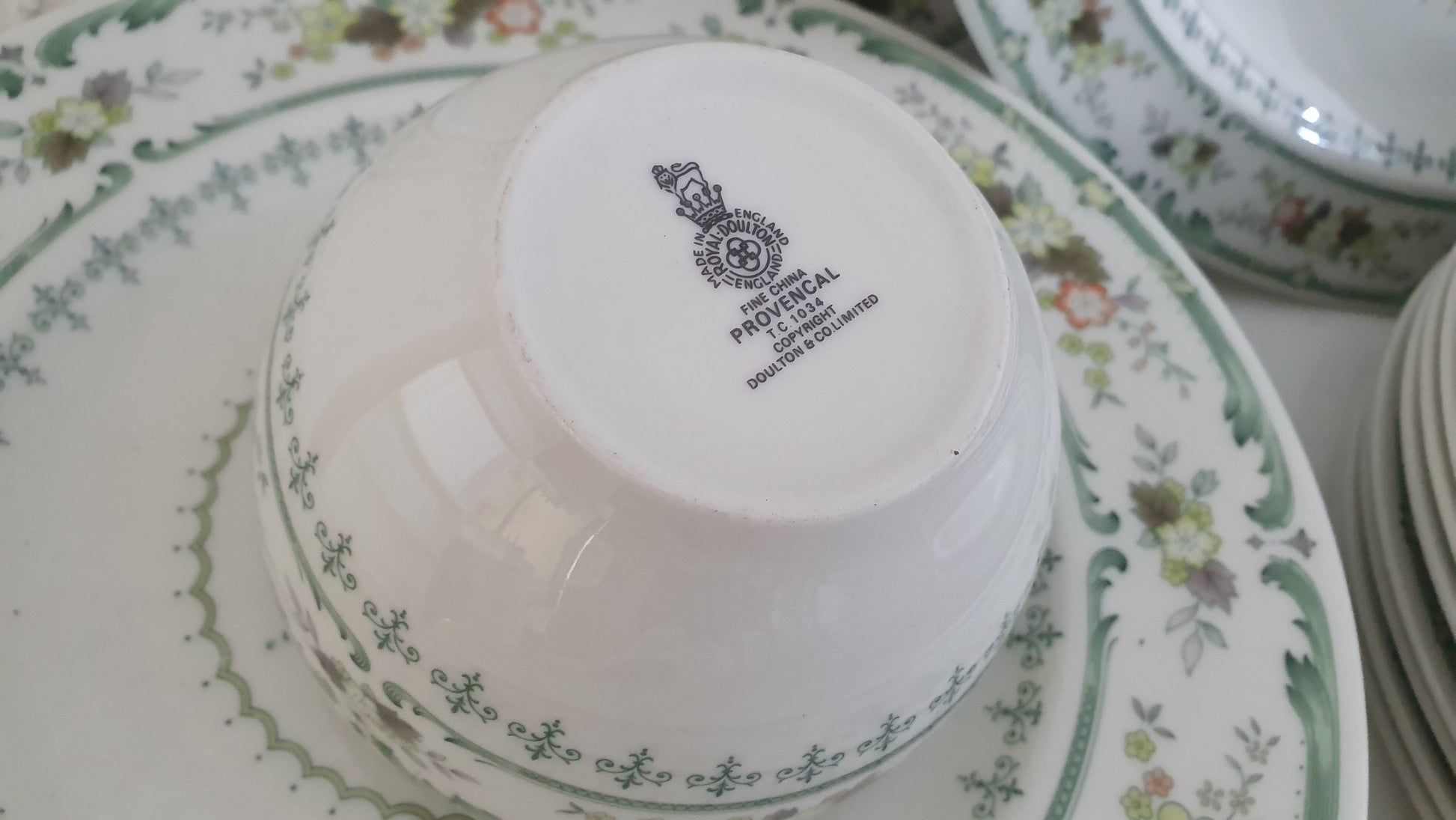 Large Bone China Royal Doulton Dinner Service ‘Provencal’ Pattern