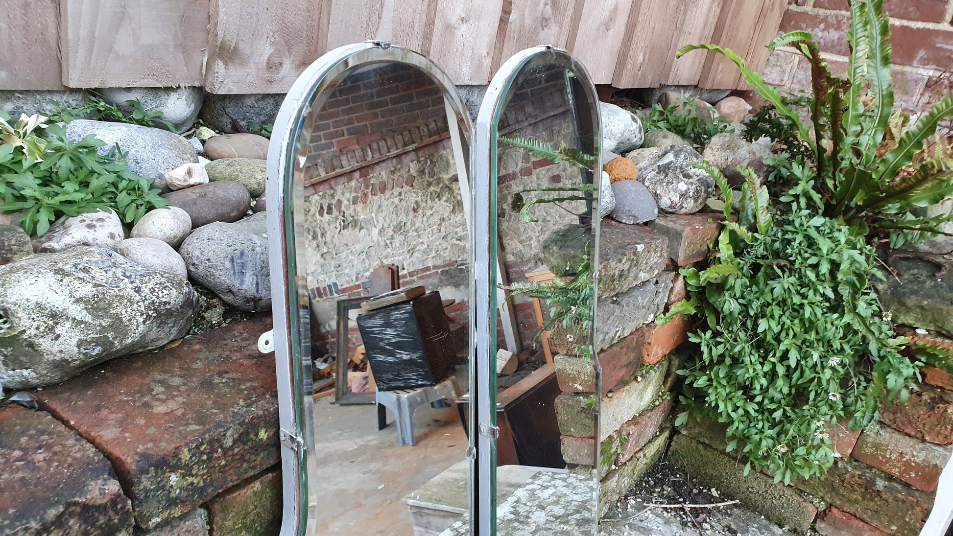 Pair of Vintage Retro 1950’s Bevelled Wall Mirrors