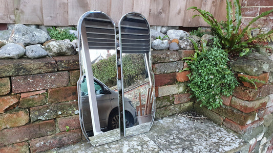 Pair of Vintage Retro 1950’s Bevelled Wall Mirrors