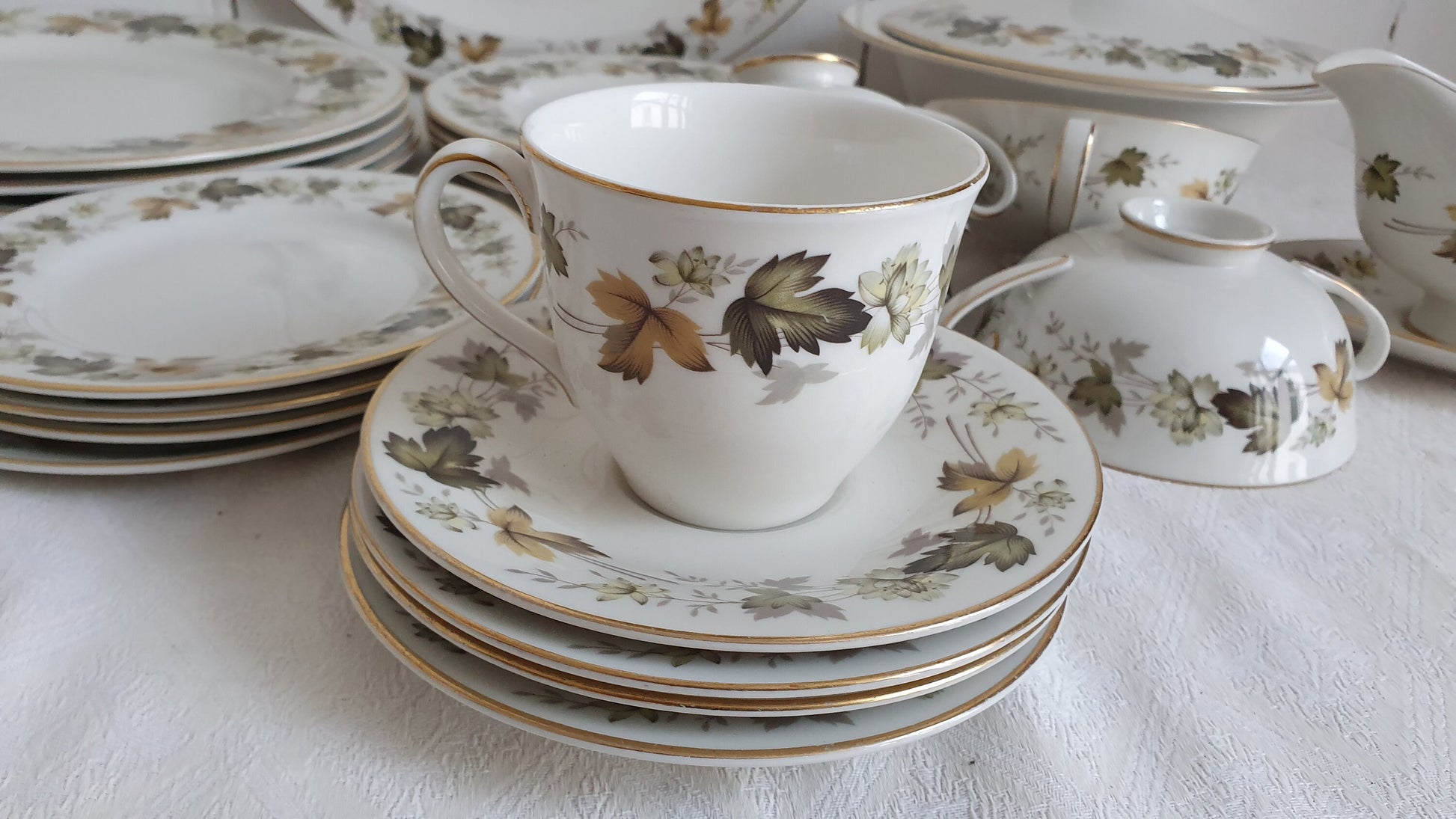 Vintage Autumn Leaves Royal Doulton ‘Larchmont’ Dinner Service.