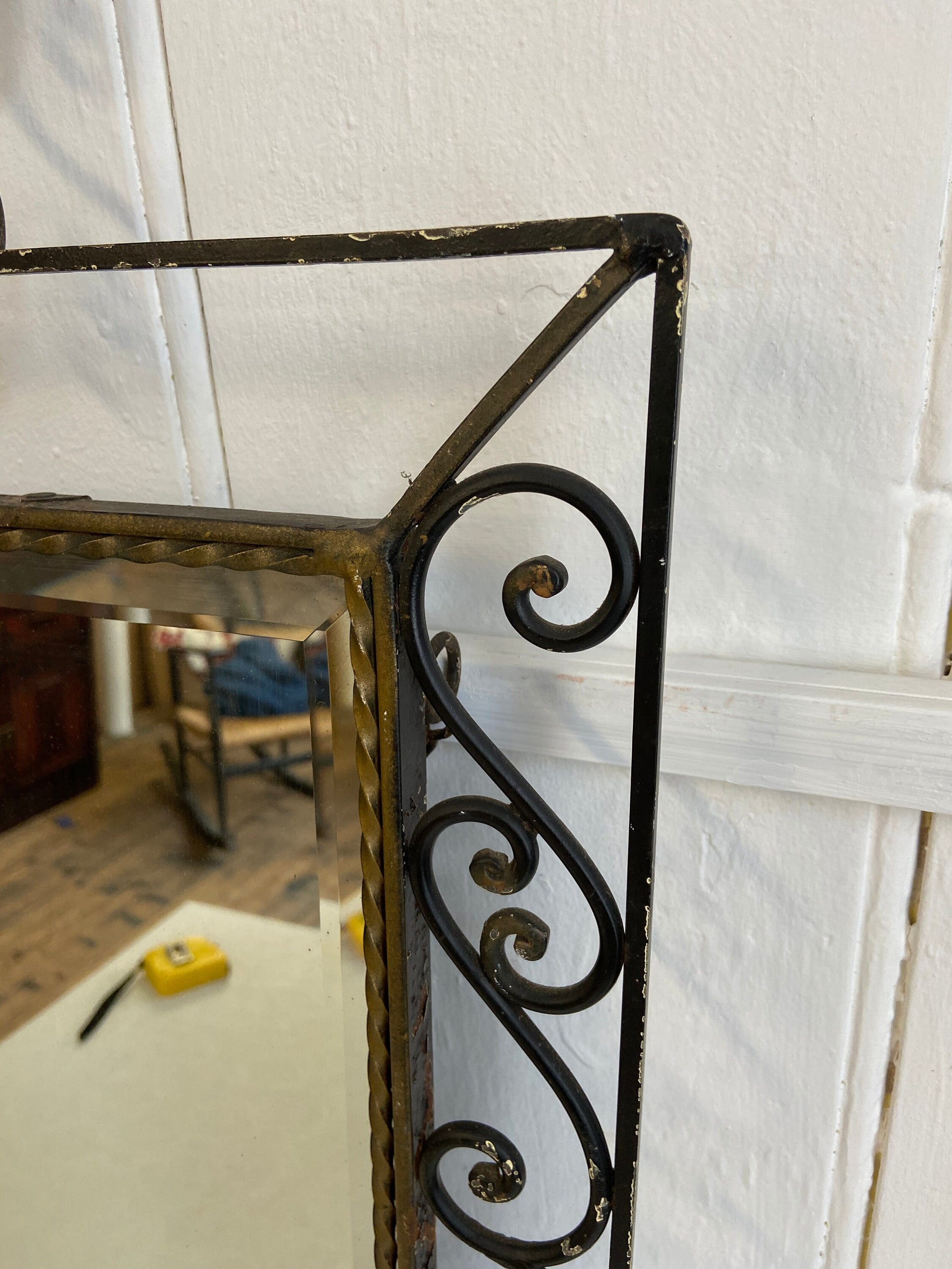Vintage Metal Quirky Retro Mirror.
