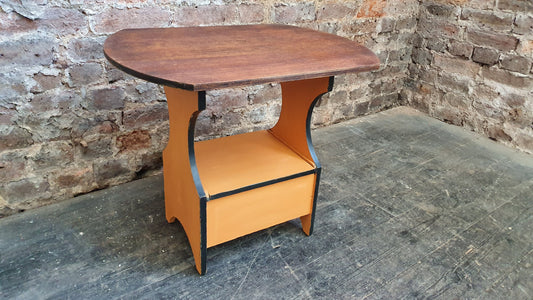 Vintage Retro Hand Painted Work Box Side Coffee Table Stool in Annie Sloan and Farrow and Ball