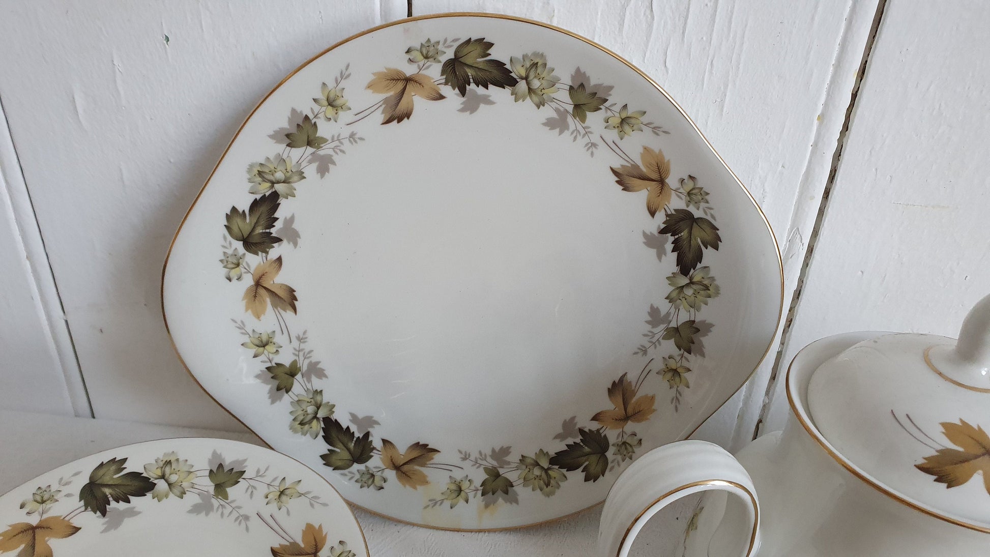 Vintage Autumn Leaves Royal Doulton ‘Larchmont’ 8 Eight Piece Tea Service.