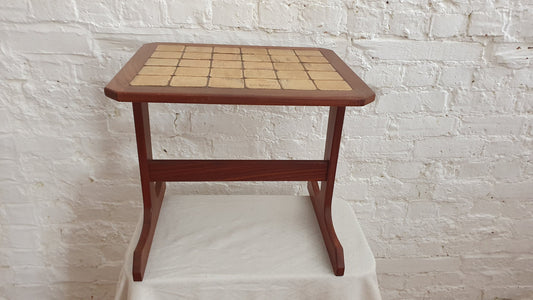 Vintage Retro G Plan Retro Teak and Tile Side Occasional Table. Plant Stand Bedside Coffee Table