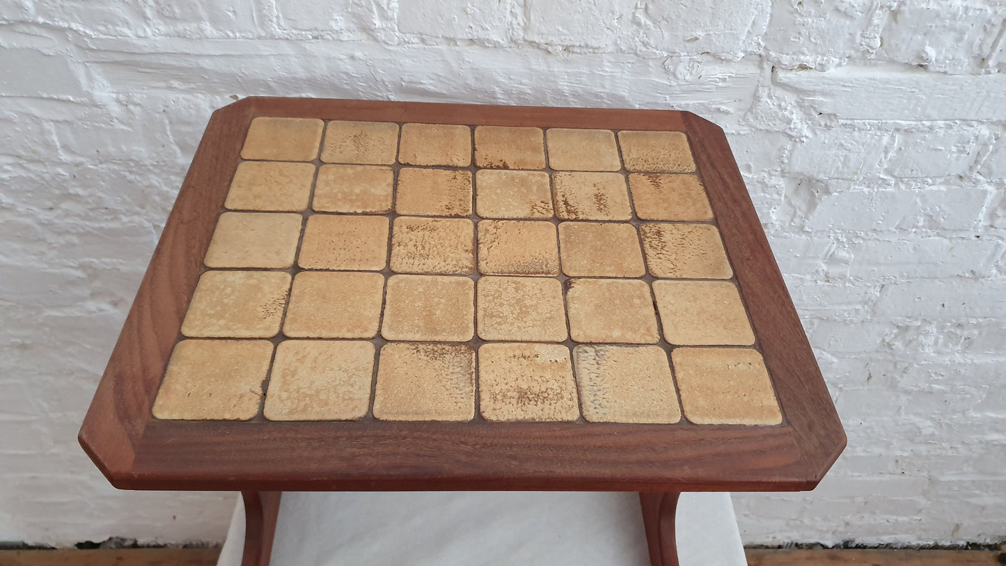 Vintage Retro G Plan Retro Teak and Tile Side Occasional Table. Plant Stand Bedside Coffee Table