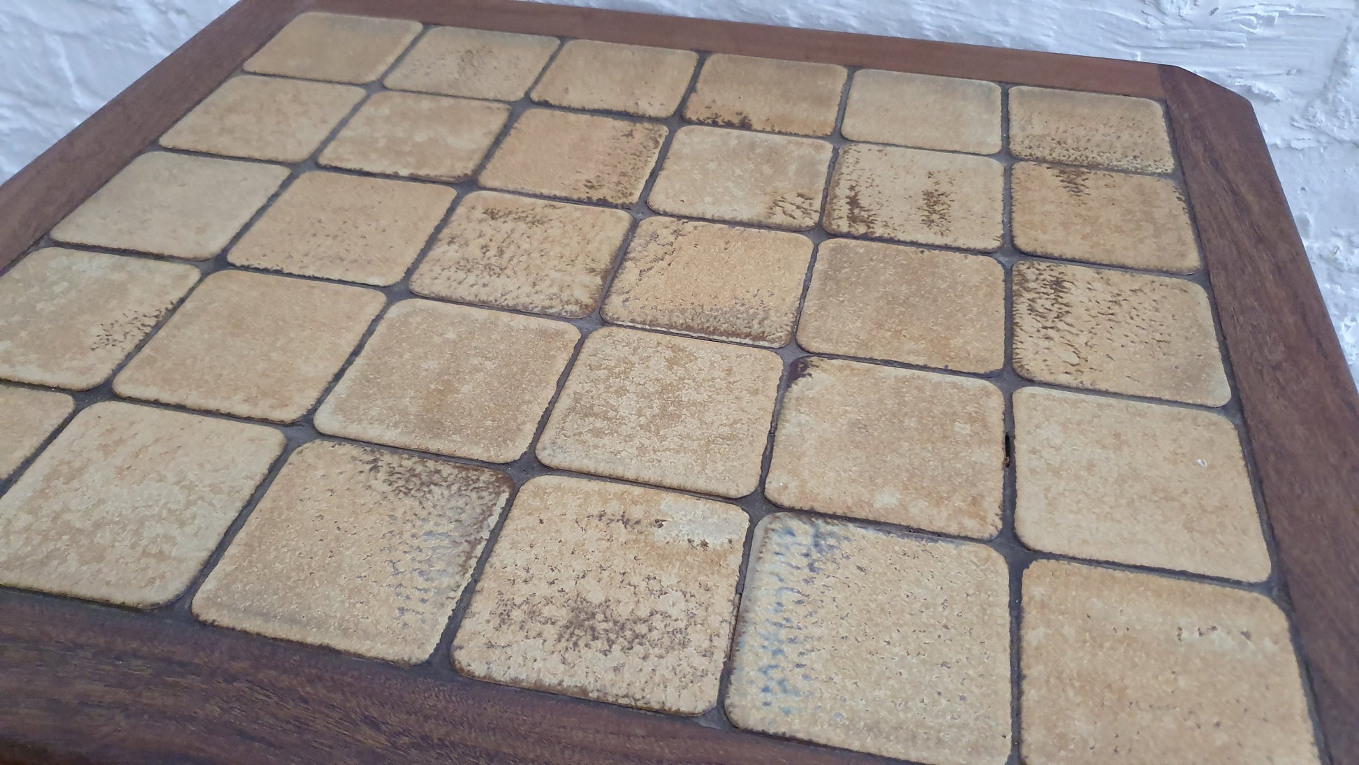 Vintage Retro G Plan Retro Teak and Tile Side Occasional Table. Plant Stand Bedside Coffee Table