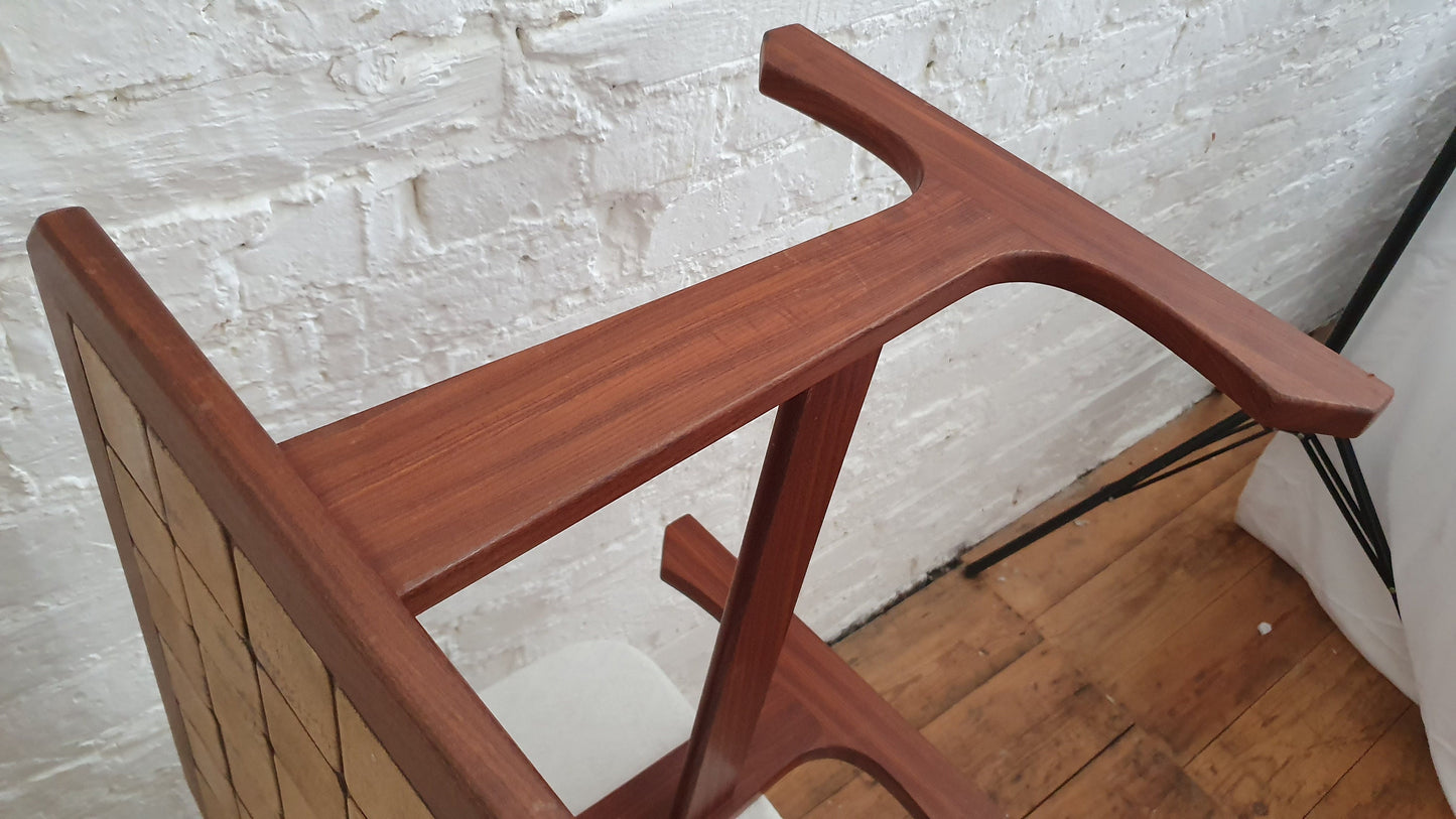 Vintage Retro G Plan Retro Teak and Tile Side Occasional Table. Plant Stand Bedside Coffee Table