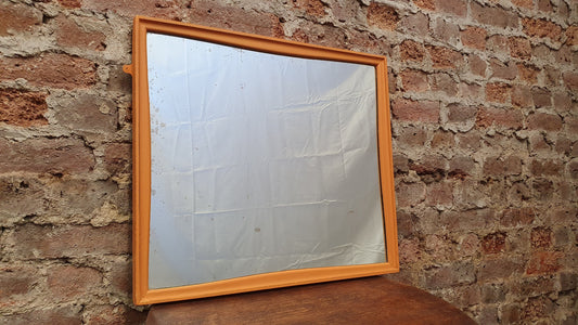 Funky 1960’s Shaped Retro Mirror in Annie Sloan Barcelona Orange Stag
